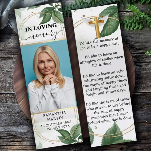 Minimalistiskt minnesbokmärke litet visitkort (Skapare uppladdad)