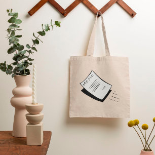 Minimalistiskt minnespapper Skiss Handritad Tygkasse