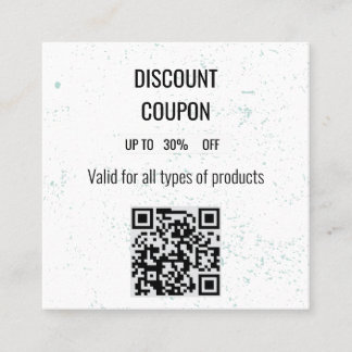 Minimalistiskt Mint Specklat Rabattkort med