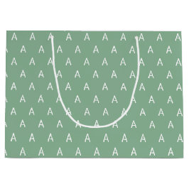 Minimalistiskt Mjuk Grönt Monogram