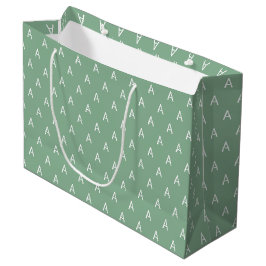 Minimalistiskt Mjuk Grönt Monogram