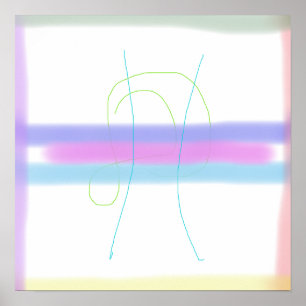Minimalistiskt mjukt blandat Färg Poster