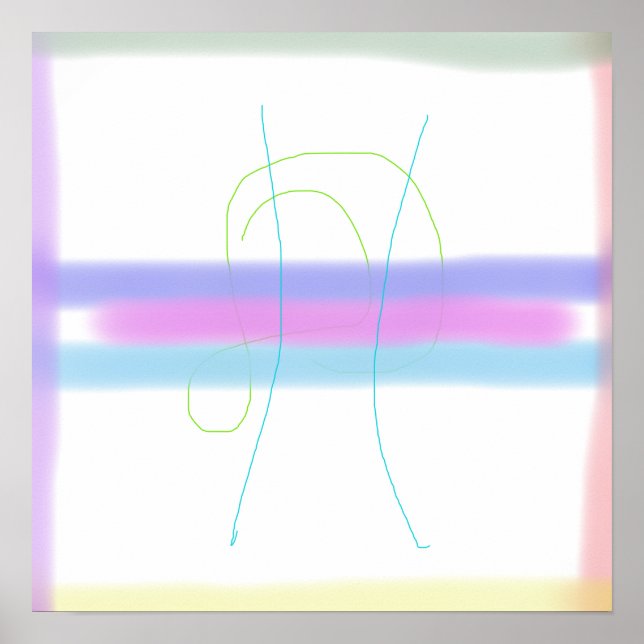 Minimalistiskt mjukt blandat Färg Poster (Framsidan)