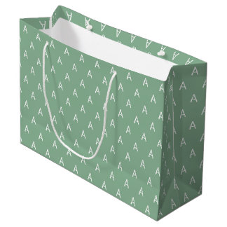 Minimalistiskt Mjukt Grönt Monogram