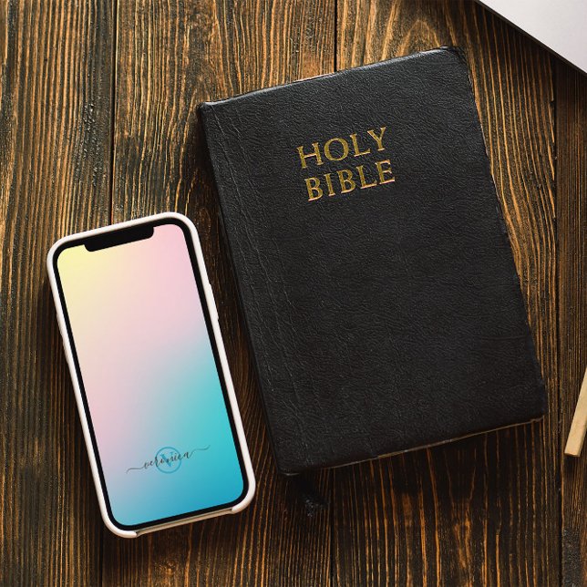 Minimalistiskt mjukt övertoningsmodern Monogram (Skapare uppladdad)