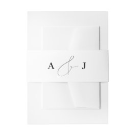 Minimalistiskt Moden Calligraphy Ampersand Monogra Band För Inbjudningskort