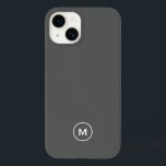 Minimalistiskt moder Monogram<br><div class="desc">Modern klassisk blockmonogramdesign med grått och vit monogrammedallion.</div>