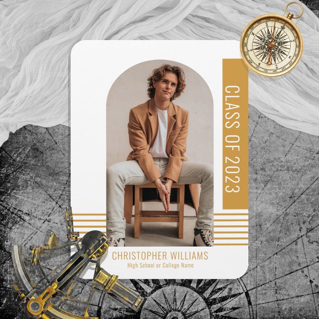 Minimalistiskt moderklassår Studenten Guld Magnet (Skapare uppladdad)