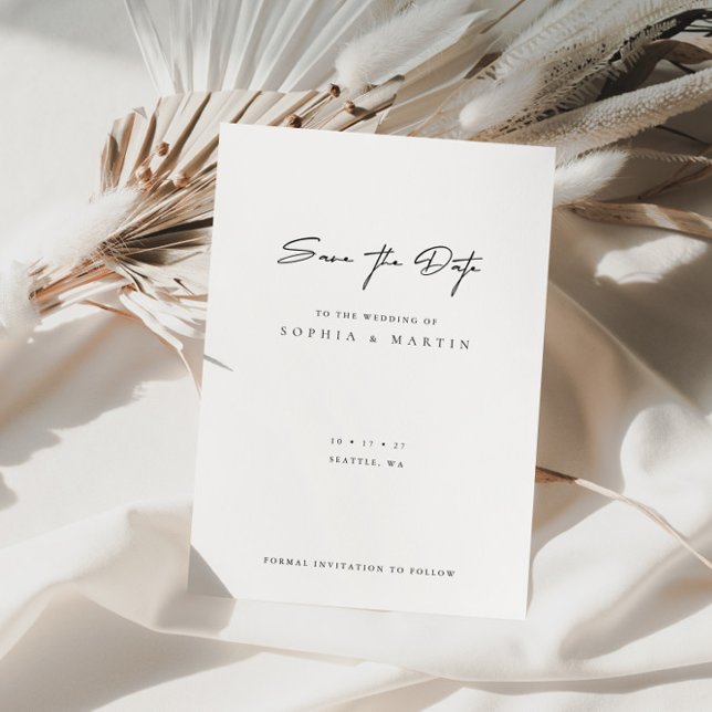 Minimalistiskt moderkort Bröllop spara datum Datumet (Skapare uppladdad)