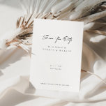 Minimalistiskt moderkort Bröllop spara datum Spara Datumet<br><div class="desc">Designad att samordna med för den "moderna klassiska" bröllopsinbjudan. Om du vill ändra information klickar du på "Anpassa". Visa samlingslänken på den här sidan om du vill se alla matchande objekt i den här vackra designen eller se samlingen här: https://bit.ly/3rQMpxU</div>