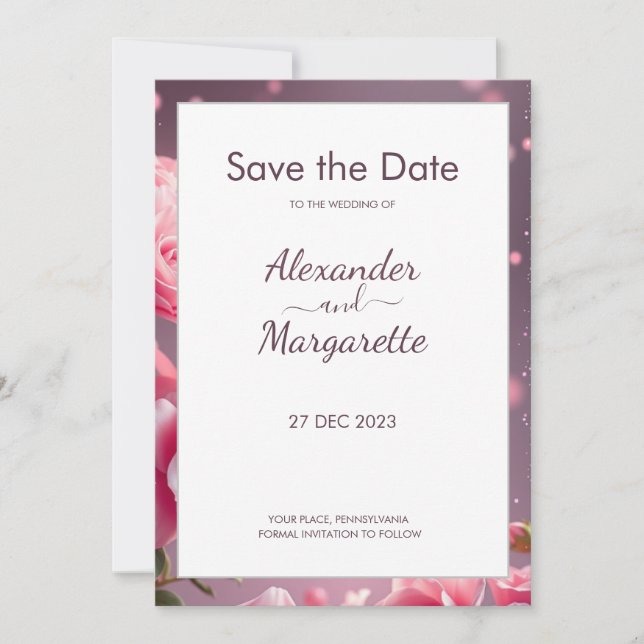 Minimalistiskt moderkort Bröllop spara datum Tack Kort (Framsida)