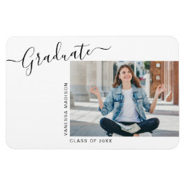 Minimalistiskt Modern 1-meddelande om fotograd Magnet