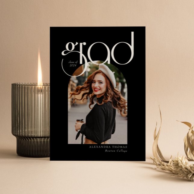 Minimalistiskt Modern 5-arks foto Studenten Inbjudningar (Skapare uppladdad)