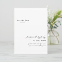 Minimalistiskt Modern Beige Taupe-skript sparar da