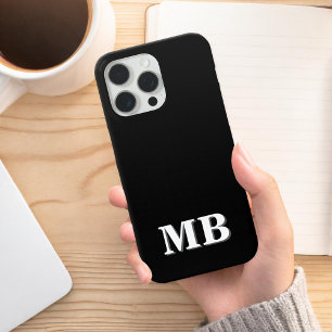Minimalistiskt Modern Black Initial Monogram
