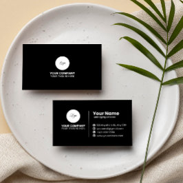 Minimalistiskt Modern Black Professionell-Affärsko Visitkort