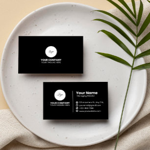 Minimalistiskt Modern Black Professionell-Affärsko Visitkort
