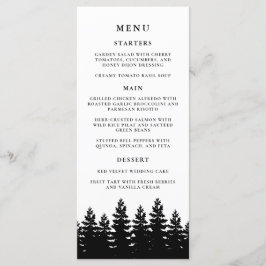 Minimalistiskt Modern Black White Winter Wedand Bo Meny