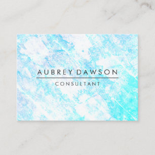 Minimalistiskt Modern Blue White Grunge Struktur Visitkort