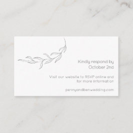 Minimalistiskt Modern Botaniska Chicen Teckning Br Tilläggskort