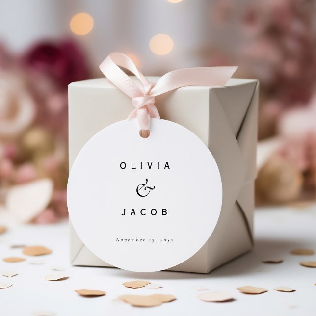 Minimalistiskt Modern Bröllop Gåvor Etiketter (Skapare uppladdad)