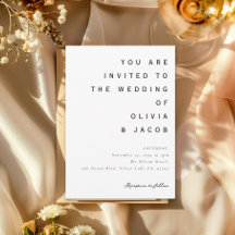 Minimalistiskt Modern Bröllop