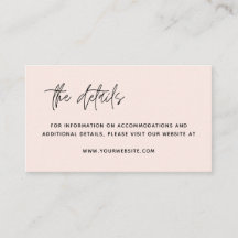 Minimalistiskt Modern Bröllop-informationskort för