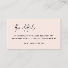 Minimalistiskt Modern Bröllop-informationskort för Placeringskort