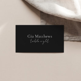 Minimalistiskt Modern Bröllop-platskort i svart Placeringskort