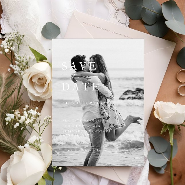 Minimalistiskt Modern Bröllop spara datum (Skapare uppladdad)