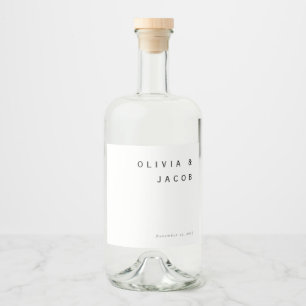 Minimalistiskt Modern Bröllop Spritflaskor Etikett