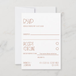 Minimalistiskt Modern Elegance Bröllop OSA Card Kort