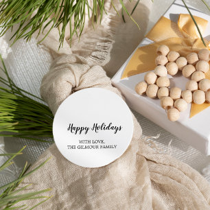 Minimalistiskt Modern Glad helg Family Gift Runt Klistermärke
