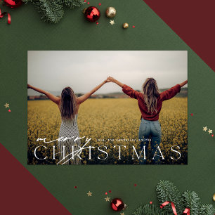 Minimalistiskt Modern god jul One-foto Julkort