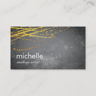 Minimalistiskt Modern Grunge Guld Lux Spatter Visitkort