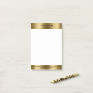 Minimalistiskt Modern Guld Gräns Post-it Block