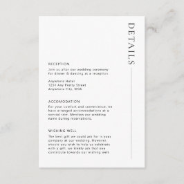 Minimalistiskt Modern Information-hölje Tilläggskort