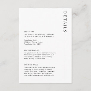 Minimalistiskt Modern Information-hölje Tilläggskort