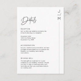 Minimalistiskt Modern Information-hölje Tilläggskort