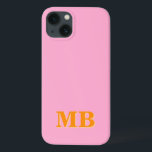 Minimalistiskt Modern Initial Monogram<br><div class="desc">Blått,  minimalistiskt,  första monogramtelefonväska. Skapa din egen personlig iphone case med anpassningsbar initial namn.</div>