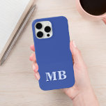 Minimalistiskt Modern Initial Monogram<br><div class="desc">Blått,  minimalistiskt,  första monogramtelefonväska. Skapa din egen personlig iphone case med anpassningsbar initial namn.</div>