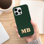 Minimalistiskt Modern Initial Monogram<br><div class="desc">Minimalistiskt Modern Initial Monogram-telefonväska för Forest grönt. Skapa din egen personlig iphone case med anpassningsbar initial namn.</div>