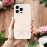 Minimalistiskt Modern Initial Monogram<br><div class="desc">Blått,  minimalistiskt,  första monogramtelefonväska. Skapa din egen personlig iphone case med anpassningsbar initial namn.</div>