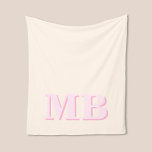 Minimalistiskt Modern Initial Monogram Fleecefilt<br><div class="desc">Minimalistiskt,  modernt,  första monogramblanksteg. Skapa din egen personlig med anpassningsbarnas ursprungliga namn.</div>