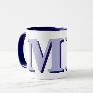 Minimalistiskt Modern Initial Monogram Mugg