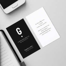 Minimalistiskt Modern Initiativ på svart Visitkort