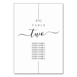 Minimalistiskt Modern Inline Monogram Bröllop Bordsnummer