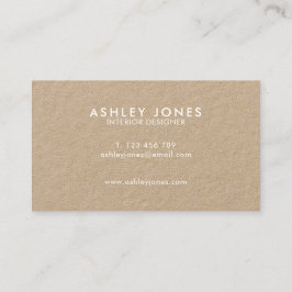 Minimalistiskt Modern Kraft-Affärskort Visitkort