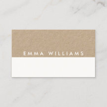 Minimalistiskt Modern Kraft-Affärskort