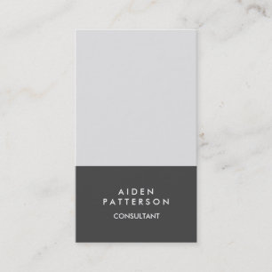 Minimalistiskt Modern Kreativ Grått Plain Visitkort